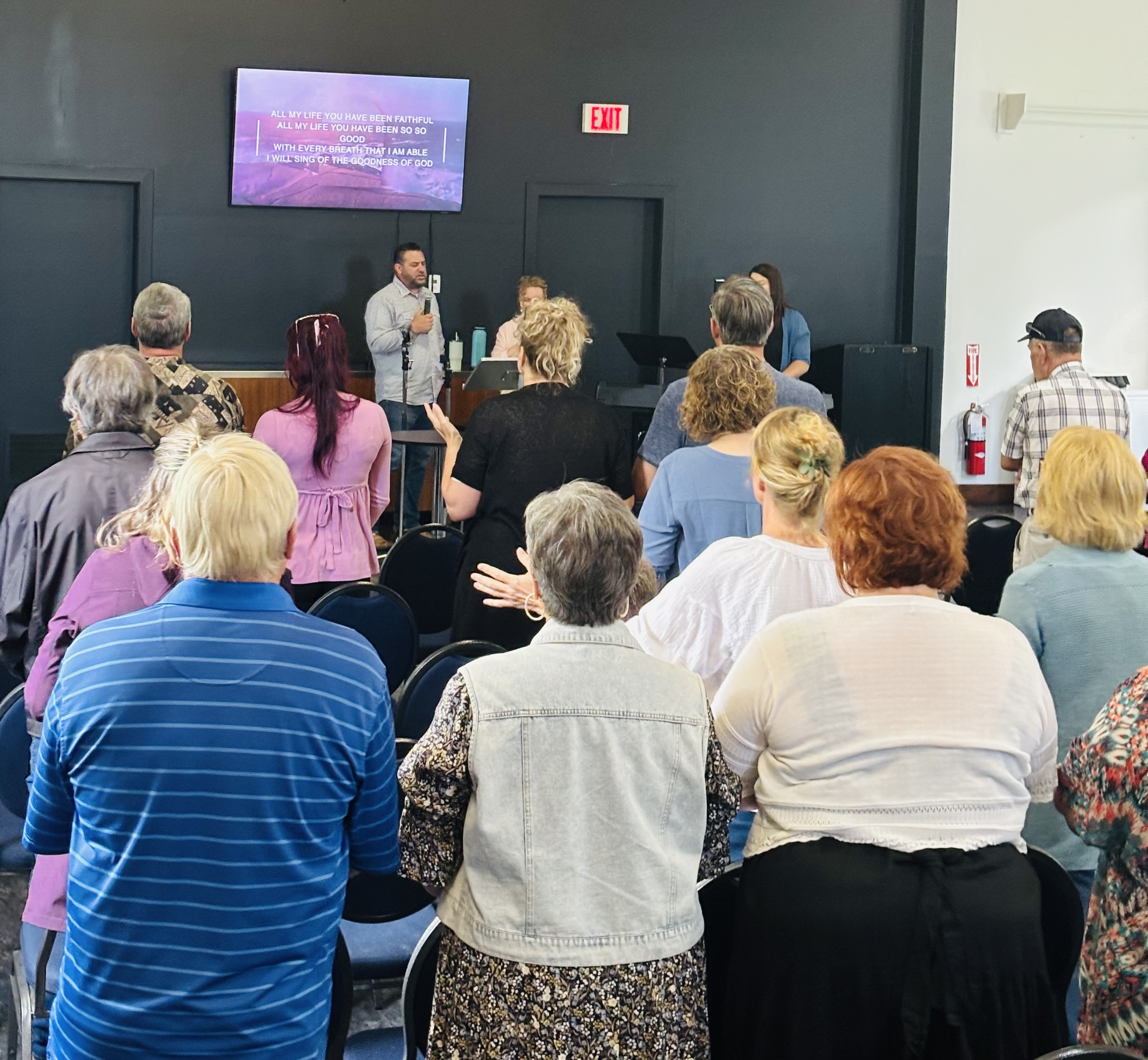 Sunday service at Warburg Revival Center